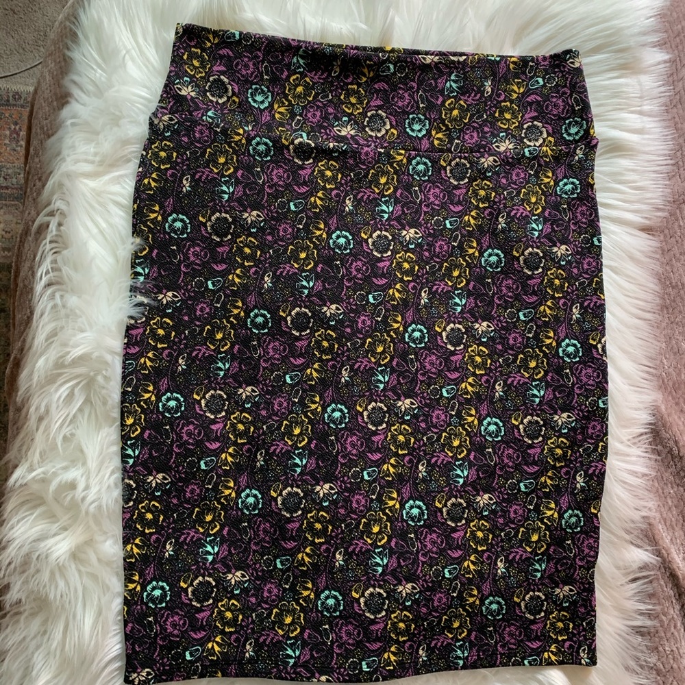 LuluRoe Floral Pencil Skirt Size XL